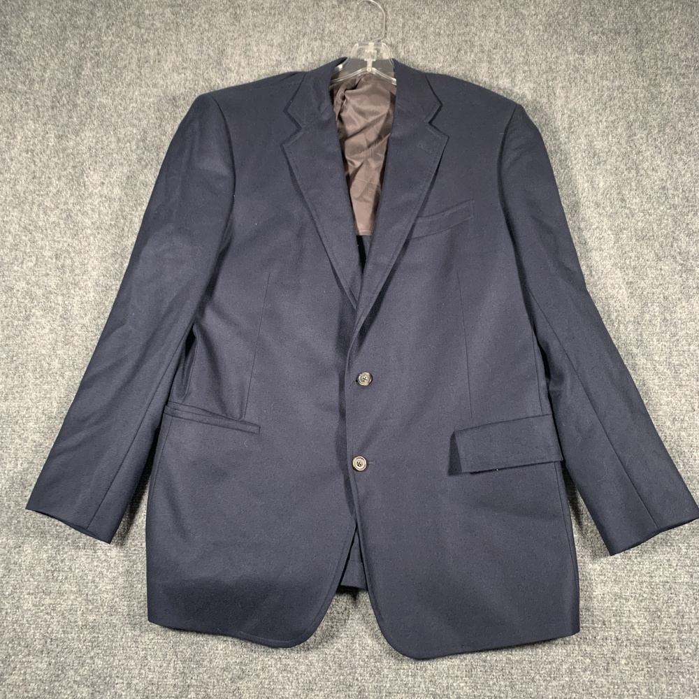 Brooks Brothers Blazer Mens 44R Blue Cashmere 2 Button Sport Coat Made USA
